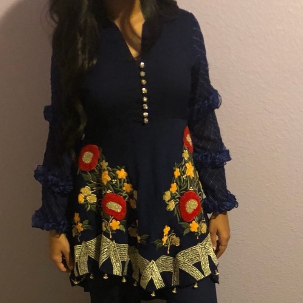 Navy Kurta